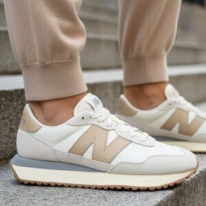 New Balance 237 Unisex Casual Sneakers Shoes Women 9 / Men 7.5  Beige Tan